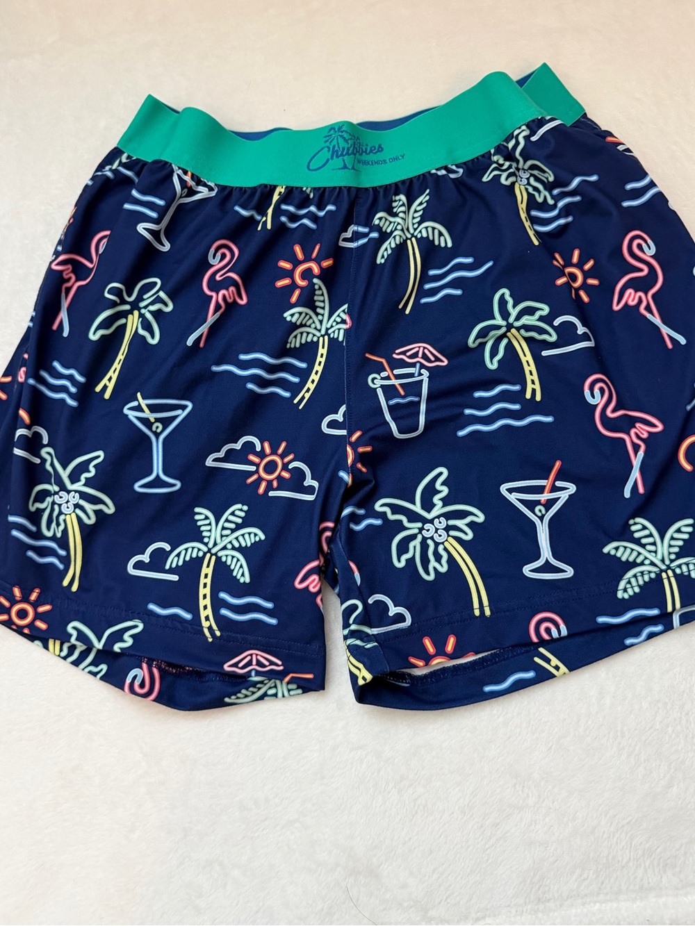 Chubbies neon lights lounge shorts